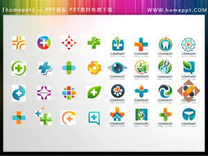 32 materiali per icone PPT a colori a tema medico e biologico