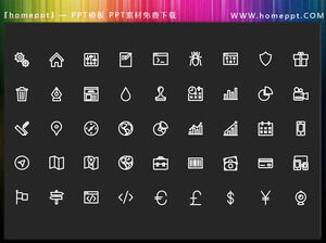 45 Vector Colorable Financial Theme PPT Icon Materials