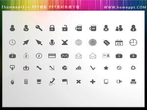 50 Vector Colorable Financial Theme PPT Icon Materials