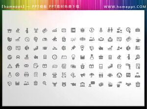 Download de materiais de ícones PPT de tema acadêmico colorido de 105 vetores