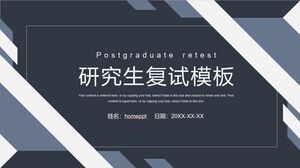 Blue Graduate Self Introduction PPT-Vorlage herunterladen