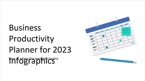 Planejador de produtividade empresarial para infográficos de 2023