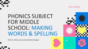 Materia de fonética para la escuela secundaria - 6to grado: formación de palabras y ortografía