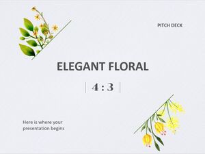 Elegantes, florales 4:3-Pitch-Deck