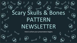 Newsletter sur les modèles de crânes et d'os effrayants