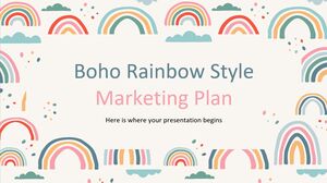 Маркетинговый план в стиле бохо-радуги