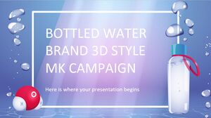 Kampania MK w stylu 3D marki wody butelkowanej