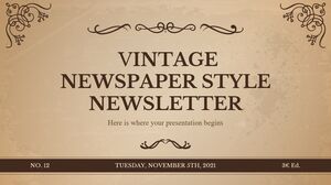 Newsletter im Vintage-Zeitungsstil