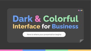 비즈니스를 위한 어둡고 다채로운 인터페이스