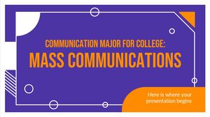 Специальность в области коммуникаций колледжа: массовые коммуникации
