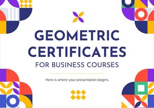 Certificados Geométricos para Cursos de Negócios