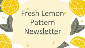 Информационный бюллетень о свежем лимоне