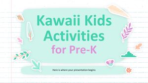 유아원을 위한 Kawaii 어린이 활동