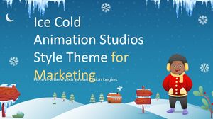 Pazarlama için Buz Soğuk Animasyon Stüdyoları Stil Teması