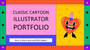 Portfólio clássico do Illustrator de desenhos animados