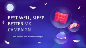 Ruhe gut, schlaf besser MK-Kampagne