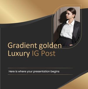 Post IG de luxe doré dégradé pour les entreprises