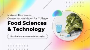 大学の天然資源保全専攻: 食品科学と技術