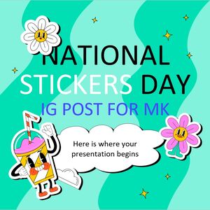 Journée nationale des autocollants IG Post pour MK