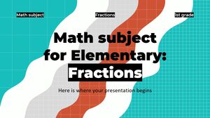 Math Subject for Elementary - 1st Grade: Fractions