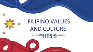 Филиппинские ценности и культура Тезис