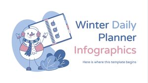 Инфографика зимнего ежедневного планировщика