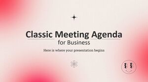 Klassische Meeting-Agenda für Unternehmen