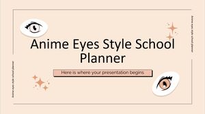 Agenda escolar estilo olhos de anime