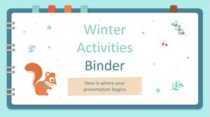 Winter Activities Binder