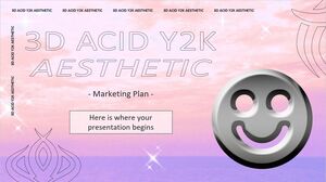 Plano de marketing de estética 3D Acid Y2K