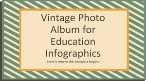 Álbum de fotos vintage para infográficos educacionais