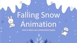 Animação de neve caindo