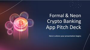 Formelles und Neon-Crypto-Banking-App-Pitch-Deck