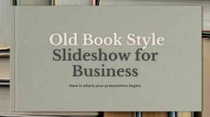 Presentación de diapositivas estilo libro antiguo para empresas
