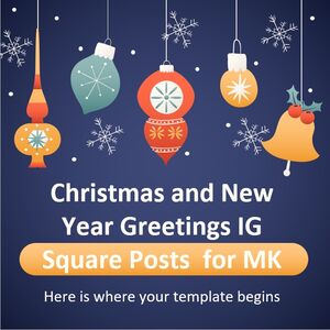 Auguri di Natale e Capodanno Post quadrati IG per MK