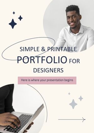 Portafolio simple e imprimible para diseñadores