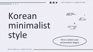 Apresentação de estilo minimalista coreano