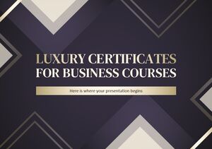 Certificate de lux pentru cursuri de afaceri