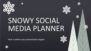 Marketing de planejador de mídia social Snowy