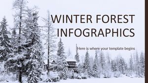 Infografiki zimowego lasu