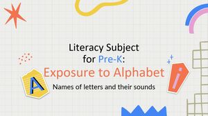 Sujet d'alphabétisation pour la maternelle : exposition à l'alphabet