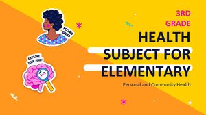 Sujet de santé pour l'élémentaire - 3e année : santé personnelle et communautaire