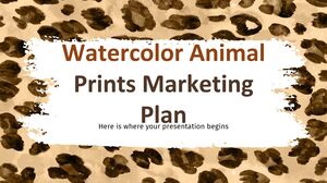 Piano di marketing per stampe animalier ad acquerello