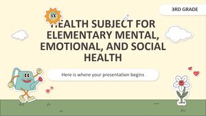 초등학교~3학년 건강 과목: 정신적, 정서적, 사회적 건강