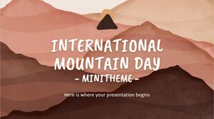 Minitema della Giornata Internazionale della Montagna