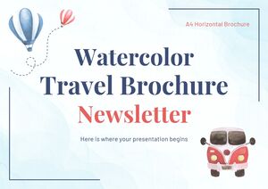 Newsletter della brochure di viaggio dell'acquerello