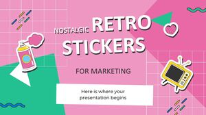 Stiker Retro Nostalgia untuk Pemasaran