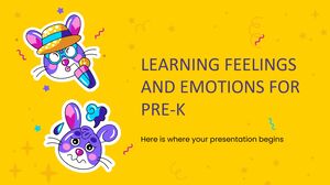 Aprendendo sentimentos e emoções para o pré-escolar