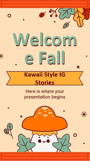 Benvenute storie IG autunnali in stile Kawaii