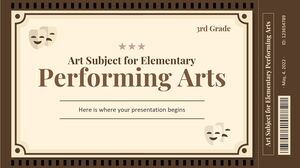 Materia artistica per la scuola elementare - terza elementare: arti dello spettacolo
